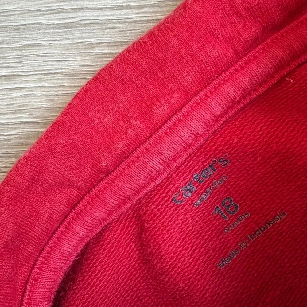 Carter's baby boys red varsity jumpsuit